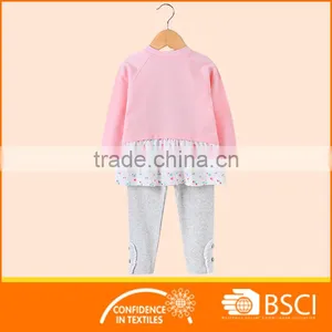 Baby Girl Rabbit Printed Clothing Set thumbnail-2