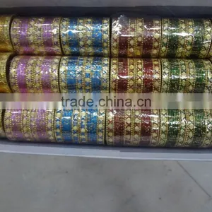Girls Fashion Bangle Sets, Indian Churi Bracelet,Thread Bangle Sets for Children thumbnail-3