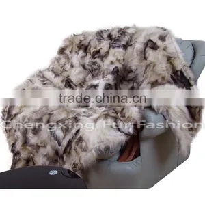 CX-D-48 Wholesale Custom Real Fox Fur Area Carpet Rug thumbnail-4