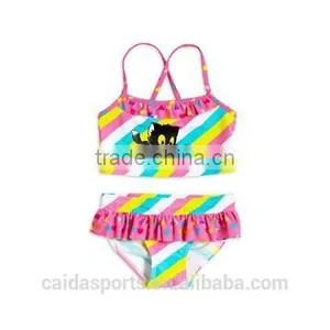 Colorful Linear Design Summer Girl Swimwears thumbnail-1