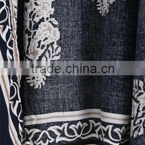 2017 Women Casual Navy Vintage Floral Loose Kimono With Asymmetrical Hem Ladies Summer Beachwear thumbnail-5