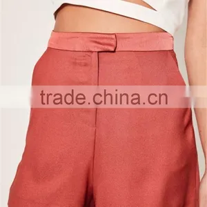 New Arrival Women Wid Leg Satin High Waisted Shorts Satin Boxer Shorts thumbnail-6