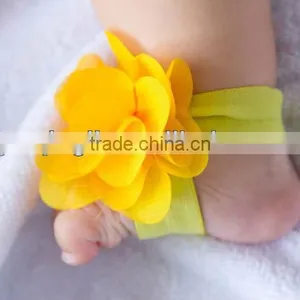 New Styles!! Wholesale Barefoot Socks Sandals Shoes Flowers Feet Toes Baby Blooms thumbnail-1