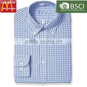 2017 Trend Office Long Sleeved Men's Flannel Plaid Shirts thumbnail-1