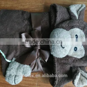 Monky Cotton Animal Baby Towel With Hood,custom Baby Hooded Towel thumbnail-1