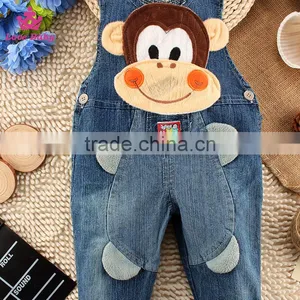 Wholesale Infants Jeans Cute Overalls Children Denim Overalls Baby Fashion Strap Jeans thumbnail-2