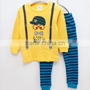 S15531A Wholesale Bamboo Cotton Baby Children Pajamas Sleepwear thumbnail-1