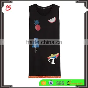 Wholesale Fashion Women Beach Wear Beach Printed Cotton Dress Lady Sexy Beach Dress thumbnail-1