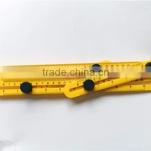 Plastic Activity Folding Multi-Angle Measuring Ruler 5Cm Steel Angle Sliding Four Folding Ruler thumbnail-2
