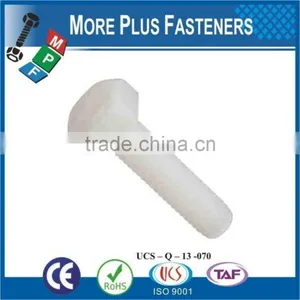 Made in Taiwan Metric Coarse Slotted Hexagonal Metric Thread Nylon Hexagon Polycarbonated Hex Head Plastic Screw thumbnail-4