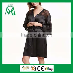Black Woman Sexs Design Bathrobe Long With Band thumbnail-1