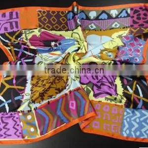 OEM Print Silk Scarf For Women Promotion & Premium Scarf Silk Scarf New Design Scarf Poly Scarf & Cashmere Scarf thumbnail-3