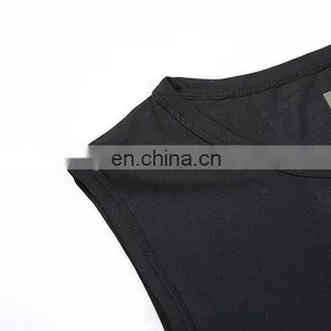 High Quality Spandex Custom Plain Gym Vest for Men thumbnail-3