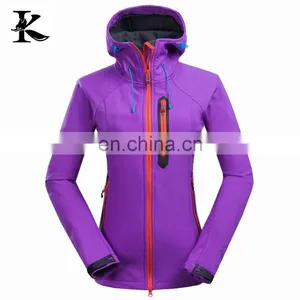 2016 Womens Purple Outdoor Sport Climbing Softshell Jackets thumbnail-1