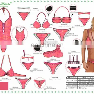 Latest Fashion Red Sexy Woman Bikini Swimwear 2016 thumbnail-2