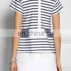Black and White Striped T-shirt thumbnail-3