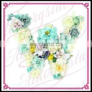 Aidocrystal Handmade Custom Name Hanging Flower Floral Letter for Wedding thumbnail-1