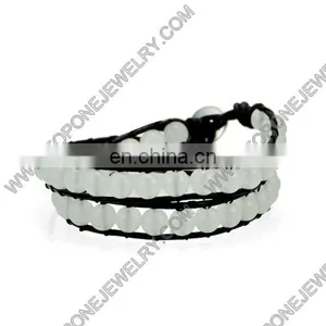 Fashion Leather Blue Beaded Wrap Bracelet for Sale thumbnail-6