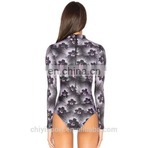 2017 Hot Selling Spandex Lycra Rash Guards Wholesale Rashguards With Back Zipper thumbnail-3
