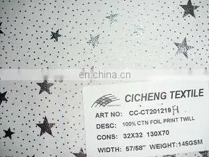 2013 New Design Hot Sale 100%cotton Foil Print Twill thumbnail-1