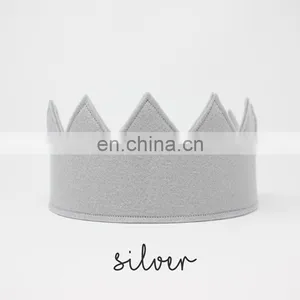Wholesale Delicate Mini Felt Glitter Crown With Pearl thumbnail-3