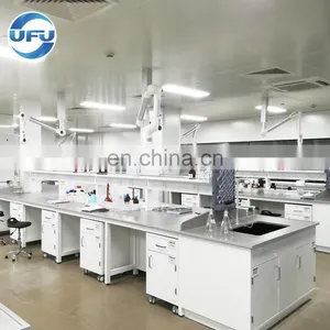 Chemical Lab Furniture H Frame Workbench With Movable Cabinet thumbnail-2