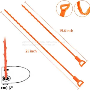 Vastar 19.6/25 Inch Drain Snake Hair Drain Clog Remover Cleaning Tool thumbnail-2