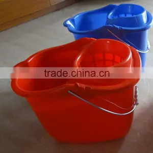 Cheap Price Plastic Cleaning Mop Bucket With Wheels and Wringer thumbnail-2