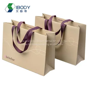 Small Gift Clothing Shopping White Cardboard Kraft Paper Bag Custom Cheap Paper Gift Bag With Handle thumbnail-5