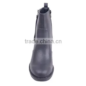 Fashionable Girls High Heel Ankle Boots Cowgirl Security Splicing Zipper Boots thumbnail-3