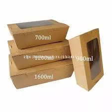Customized Disposable Mini Kraft Paper To-Go Food Containers With Window thumbnail-1