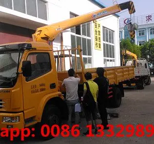 Dongfeng Duolika LHD/RHD 3.2 Tons Telescopic Crane Boom Mounted on Truck for Sale thumbnail-5