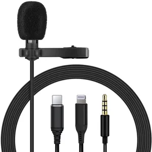 Mini Portable Microphone Condenser Microphone Lavalier Microphone Type C for Android Phone thumbnail-1