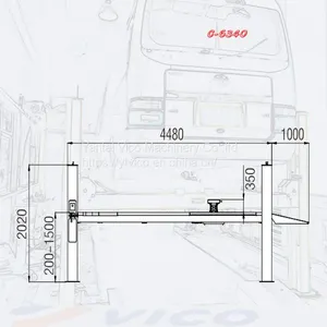 Hydraulic Four Post Car Lift / Wheel Alignment Hoist for Parking Lift Equipment Machine V-PBS-C-6340 thumbnail-3
