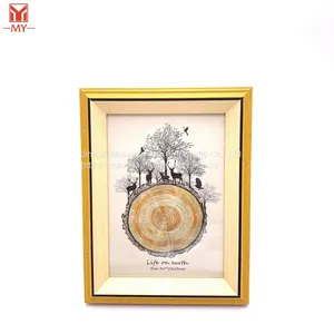 Hot Selling Eco Friendly Simple Stylish Yellow MDF Photo Frame Modern Gift Decor thumbnail-2