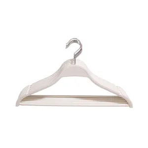 High Quality Clothing Shop Display White Plastic Pajamas Hangers Swivel Durable Non-slip Rack thumbnail-5