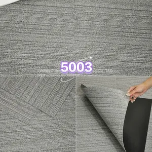 Guangdong Wholesale Engineering PVC Floor 2mm Carpet Grain LVT Floor Square Stone Plastic Floor Tile Dryback Floor Glue thumbnail-3