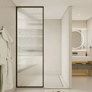 Modern Style Glass Shower Enclosure Interior Partition Tempered Glass for Bathroom thumbnail-1