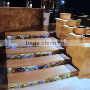 High Quality Polished Beige Marble Lobby Stair Steps thumbnail-3