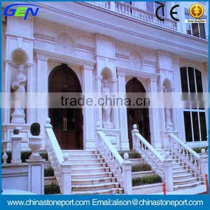 Wholesale Cheap White Marble Exterior Stairs & Handrail thumbnail-1