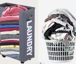 Customizable Color Rectangular Laundry Hamper With Wheels Easy-to-Operate Polyester Design for Home Bathroom Packed in Carton thumbnail-1