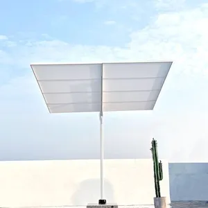 Square Parasol Foldable Umbrella Patio Umbrella Garden Villa Restaurant Creative Square Roman Umbrella thumbnail-3