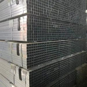 High Quality Hot Dipped Galvanized Square Tube Anti-Corrosion Zinc Coated Galvanized Rectangular Pipe For Construction Engineering thumbnail-1