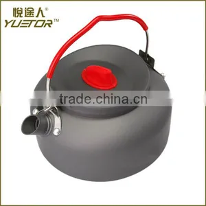 All in One Aluminum Oxide Outdoor Camping Pot Set Hiking Backpacking Cookout Picnic Cookware Teapot Coffee Kettle Set thumbnail-2