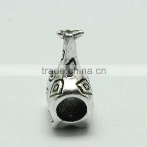 Lead Free Nickle Free Zinc Alloy Pdora Deerlet Shape Jewelry Hole Beads for Bracelets and Necklaces thumbnail-6