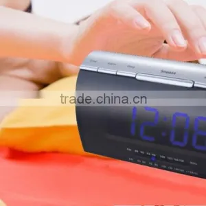 Stylish Red LED With Dimmer PLL Alarm Clock Radio thumbnail-3