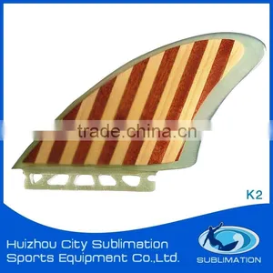 High Maneuverable Fcs/Future Quads Fin, Durable and Economy Epoxy Resin Fiberglass Honeycomb Side Fin, Wooden Rear Fin thumbnail-5
