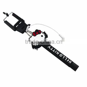 Newest Colorful Cute Silicon Cheap Monopod Selfie Stic thumbnail-3