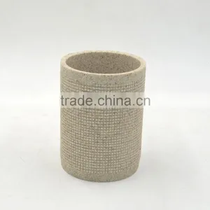 Lattice Pattern Polyresin Sandstone Bathroom Accessories Set thumbnail-3