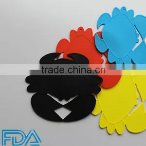 Silicone Crab Placemat Chinese Factory Wholesale Portable High Quality Crab Little Cute Table Mats thumbnail-6